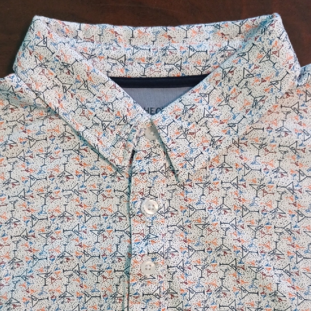 Hechter Paris Men's Geometric Patterned Shirt - Cocktails/ Martini 6389